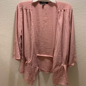 Blush 3/4 tie around blouse new S